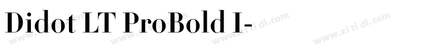 Didot LT ProBold I字体转换